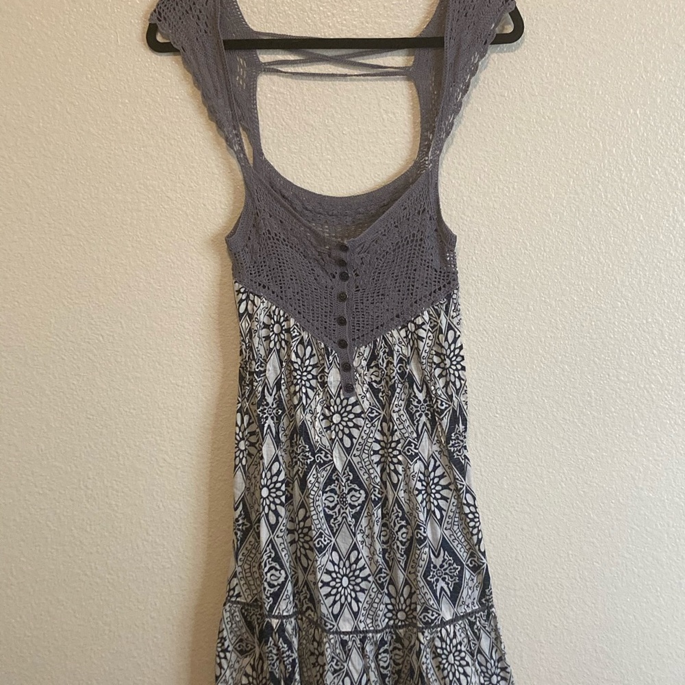 FREE PEOPLE - 0001 - 8 - Tunic style dress - Crochet top - Boho - Summer dress